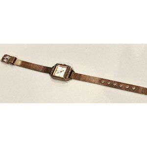 GENEVA PLATINUM ROSE GOLD MESH 7.5" BAND RHINESTONES 5956 WATCH NEEDS BATTERY EU